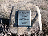 monument in Hilt, CA<br>, moved to Hornbrook, CA, since removed